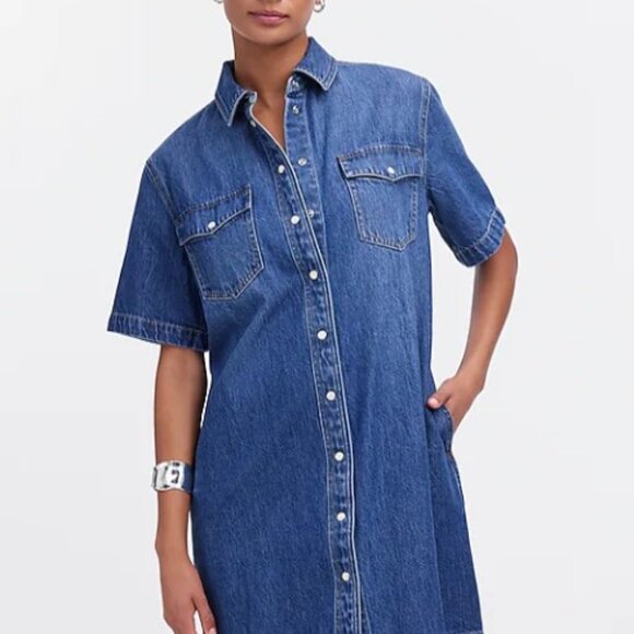 Oversized Mini Shirtdress - Picture 2 of 6